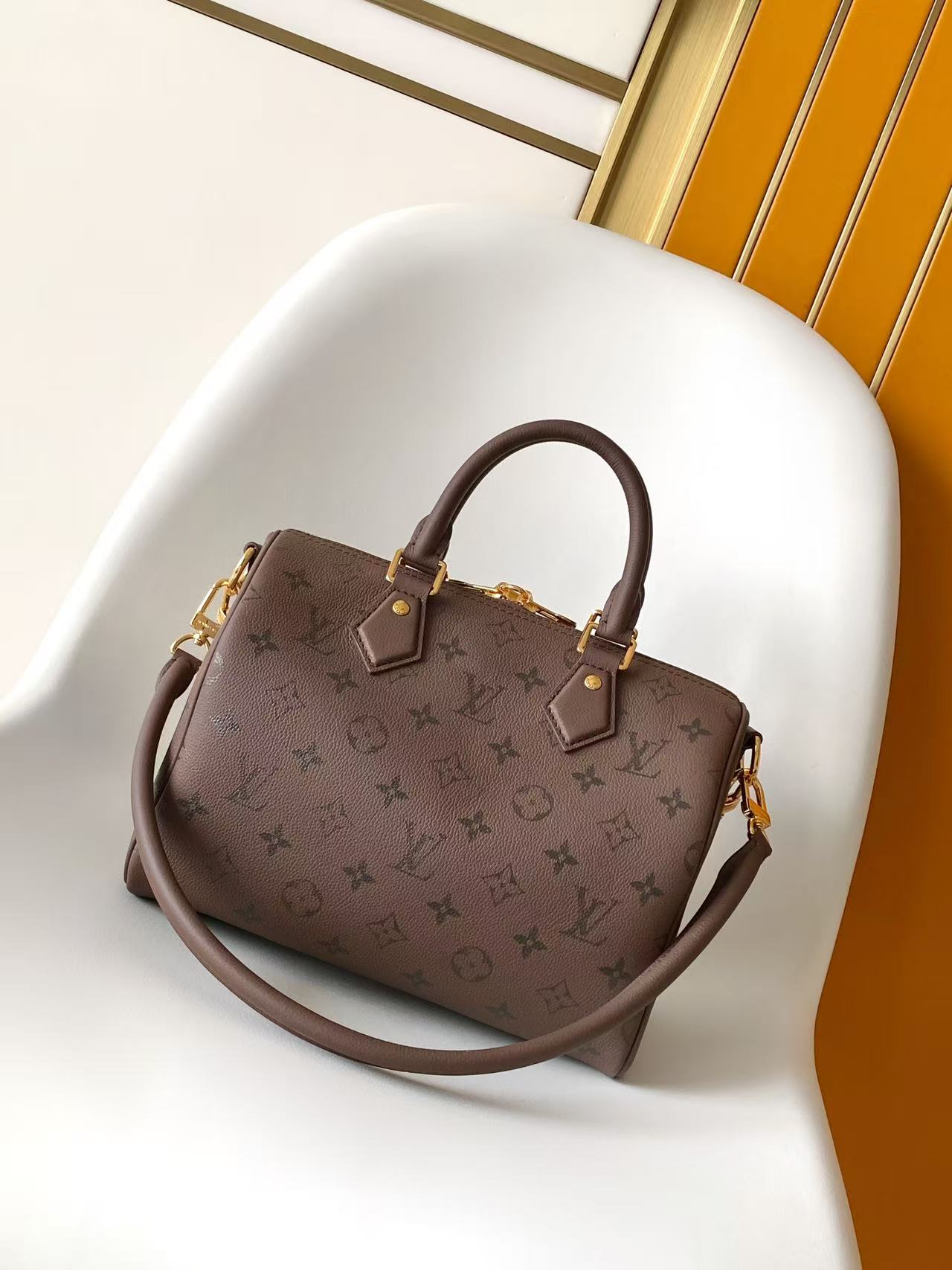 Louis Vuitton Basic Bag Cow Leather Black M-l-s