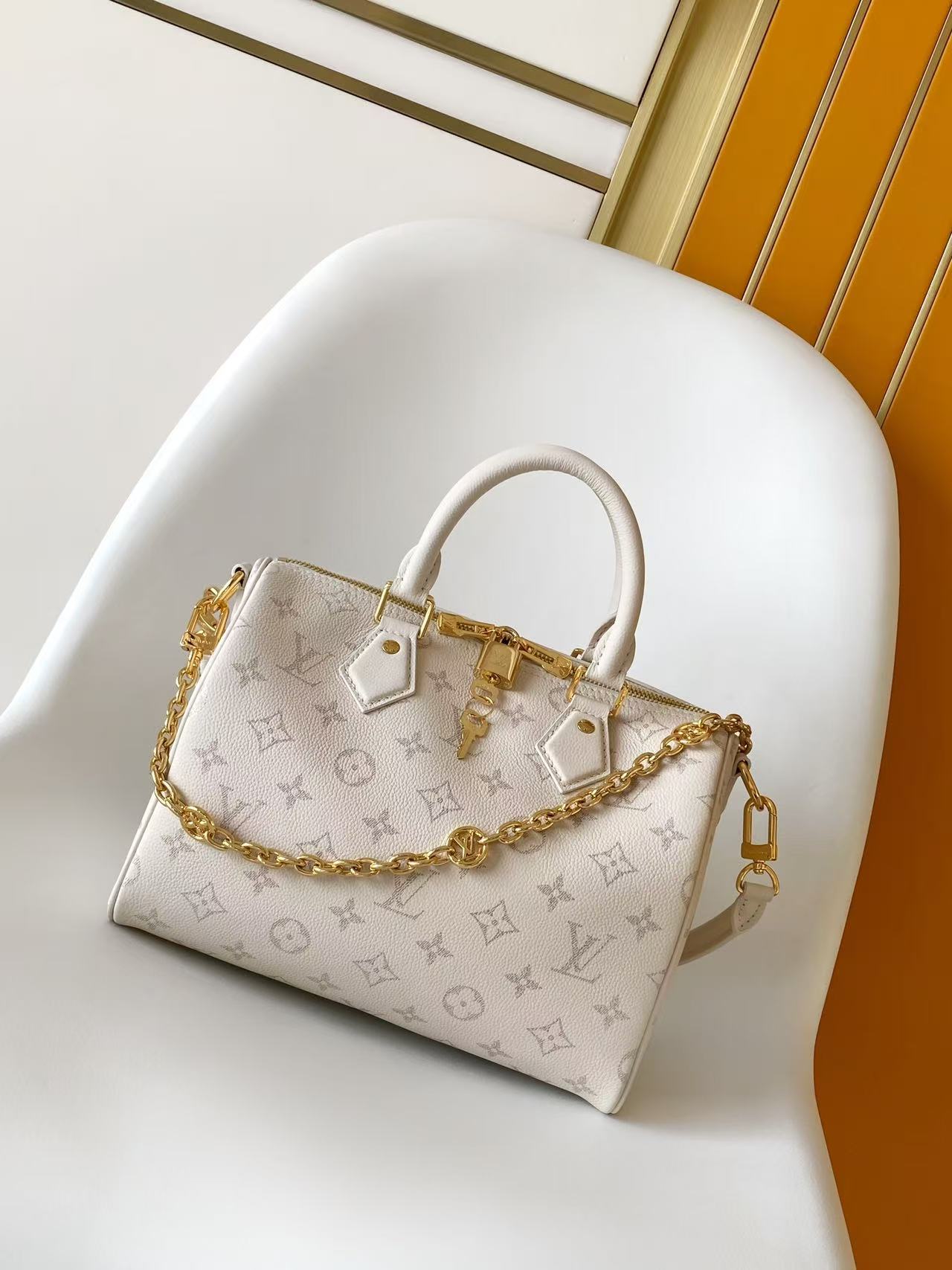 Louis Vuitton Basic Bag Cow Leather Black M-l-s