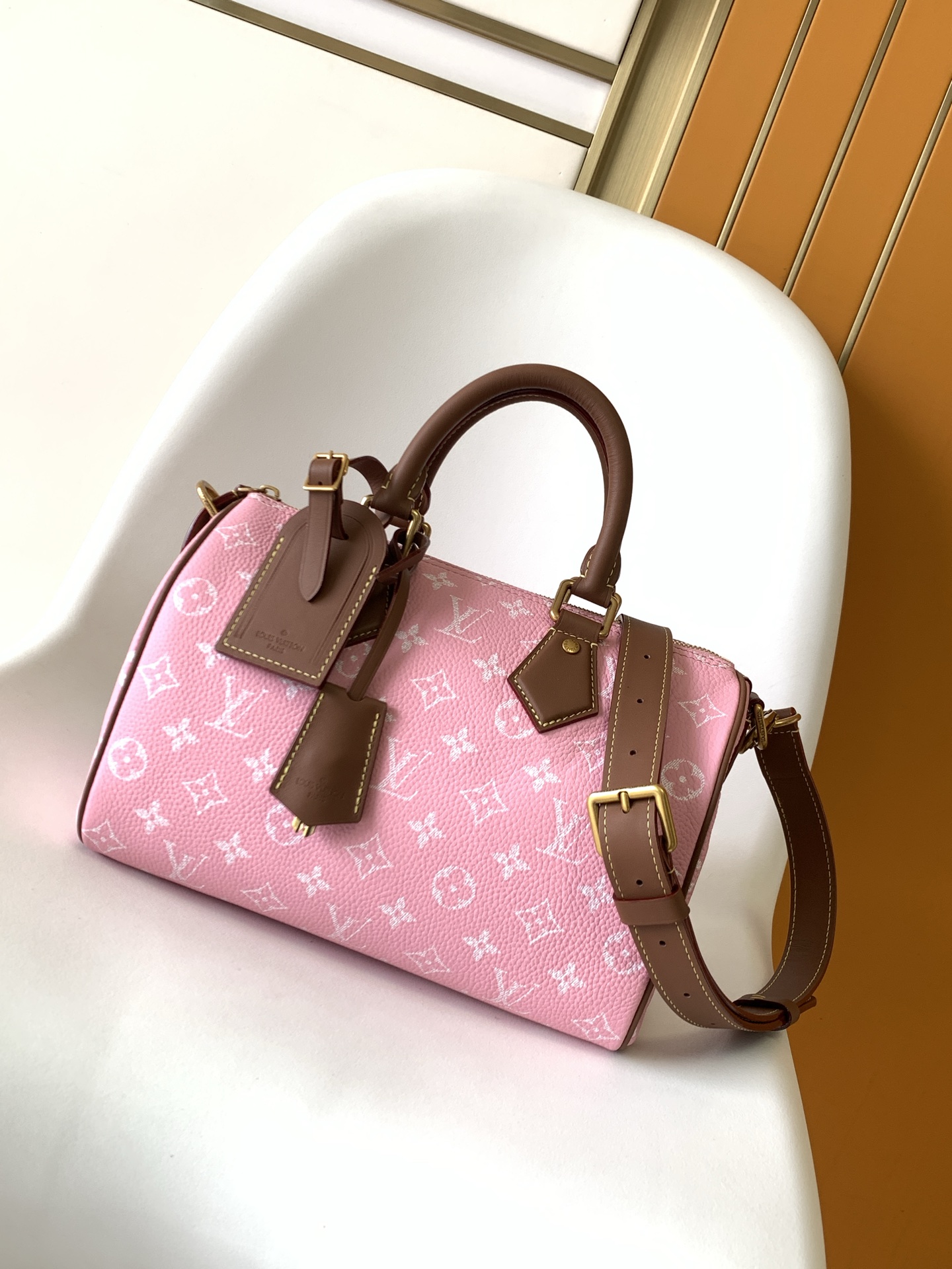 Louis Vuitton Basic Bag Cow Leather Gold 15cm-m-l-s