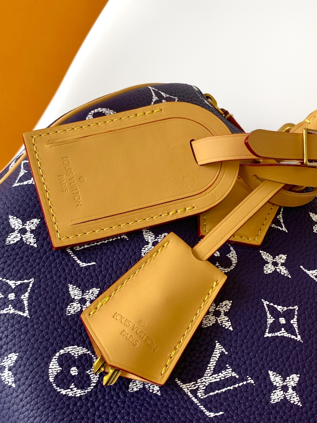 Louis Vuitton Basic Bag Cow Leather Blue 15cm-m-l-s