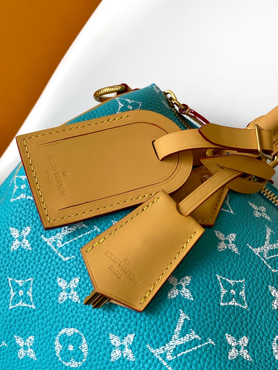 Louis Vuitton Basic Bag Cow Leather Blue 15cm-m-l-s