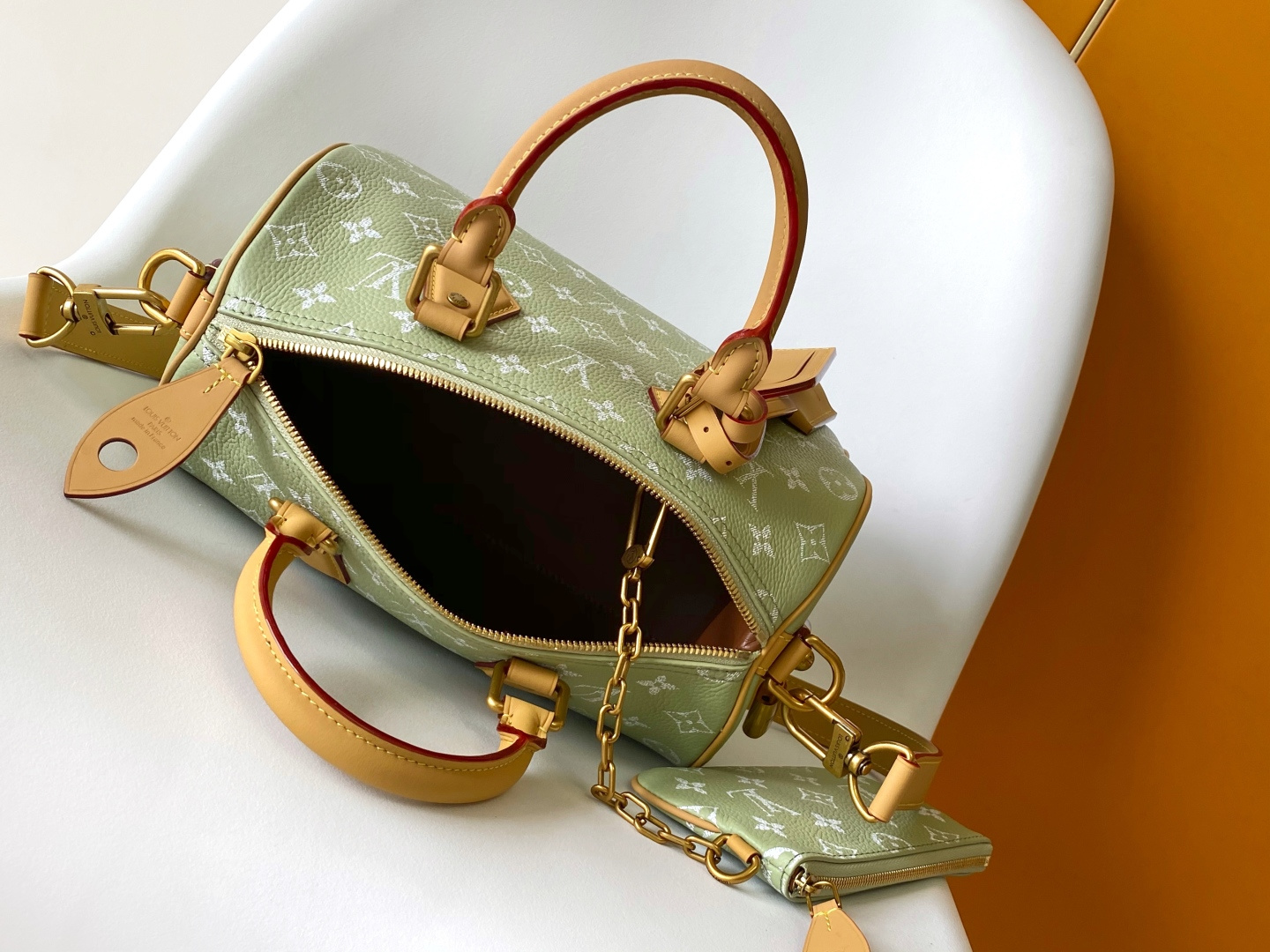 Louis Vuitton Basic Bag Cow Leather Blue 15cm-m-l-s