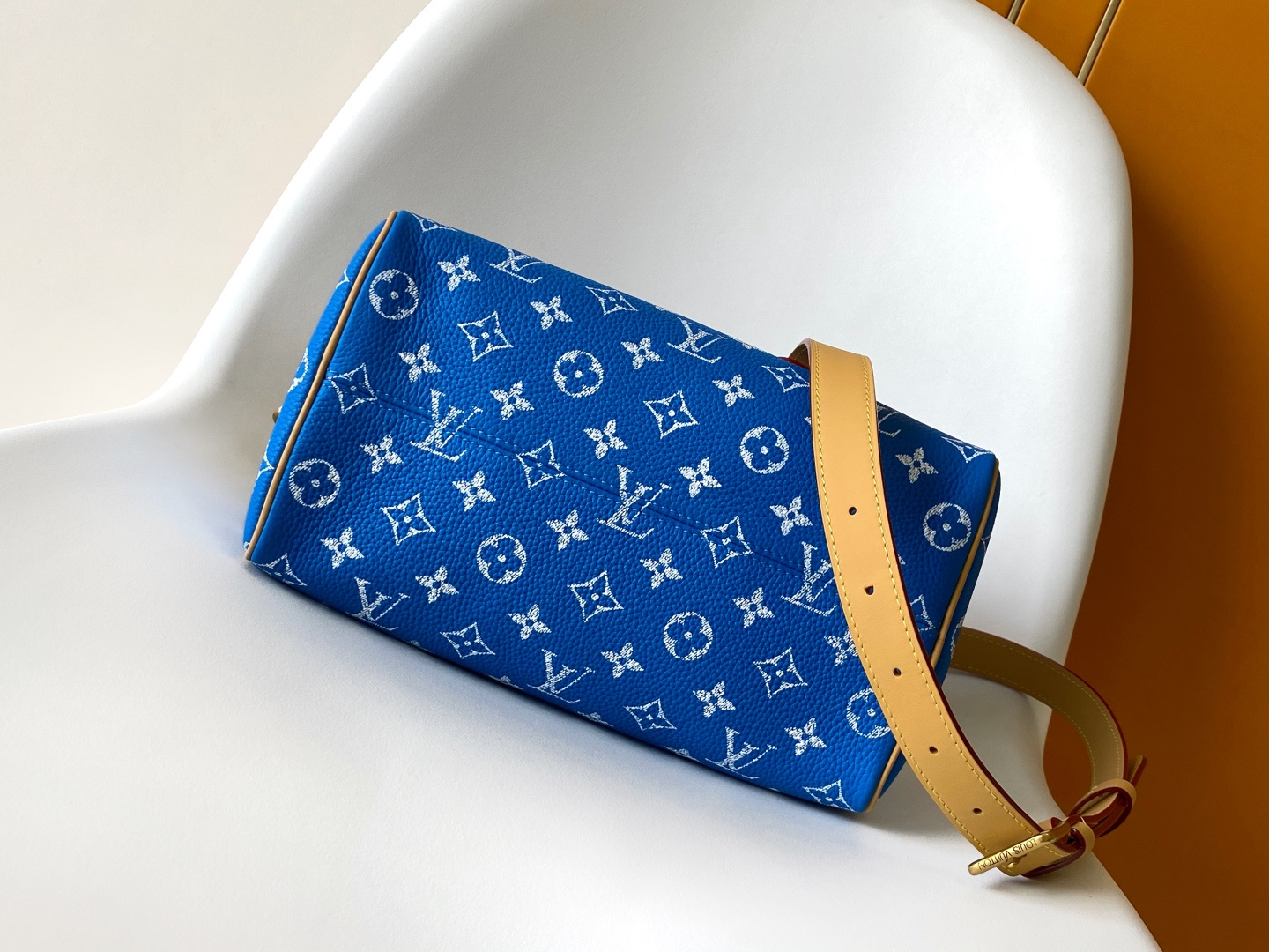 Louis Vuitton Basic Bag Cow Leather Blue 15cm-m-l-s