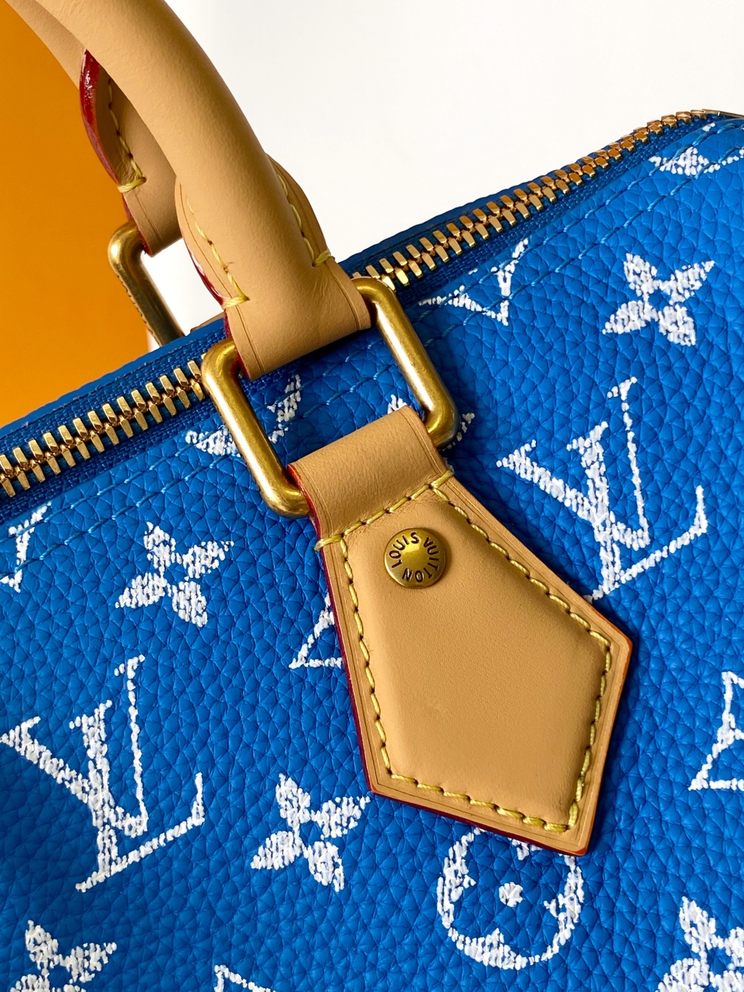 Louis Vuitton Basic Bag Cow Leather Blue 15cm-m-l-s