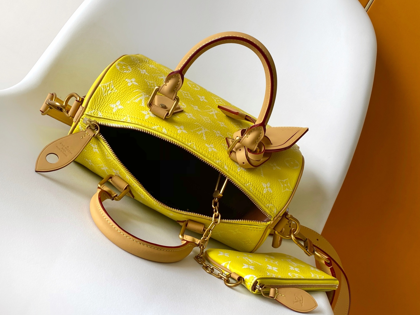 Louis Vuitton Basic Bag Cow Leather Blue 15cm-m-l-s