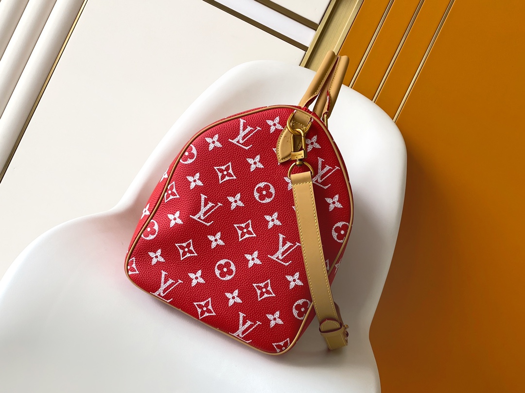 Louis Vuitton Basic Bag Cow Leather Red M-l-s