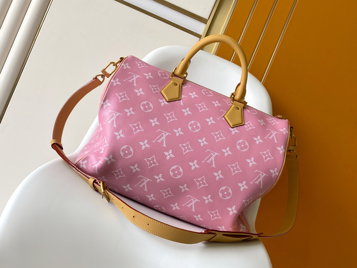 Louis Vuitton Basic Bag Cow Leather Red M-l-s