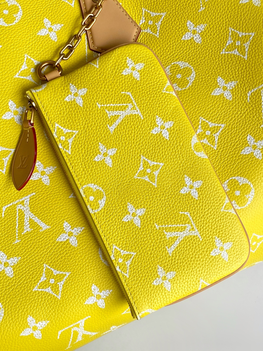 Louis Vuitton Basic Bag Cow Leather Red M-l-s