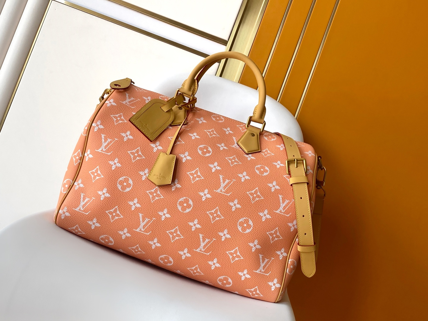 Louis Vuitton Basic Bag Cow Leather Red M-l-s