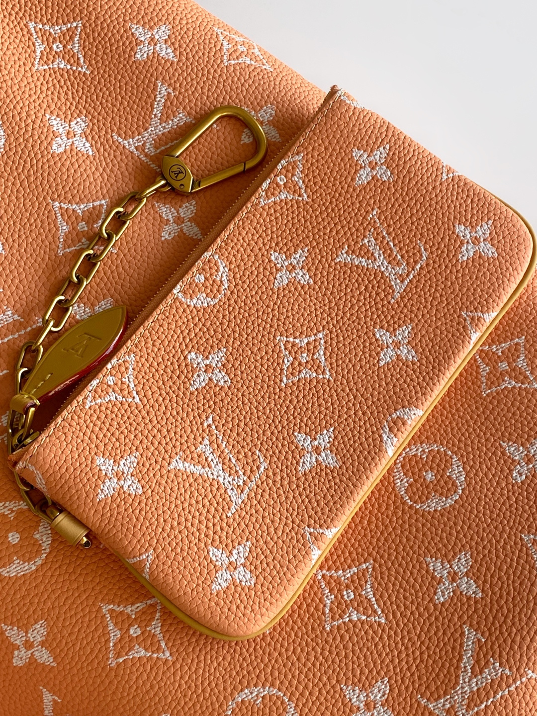 Louis Vuitton Basic Bag Cow Leather Red M-l-s