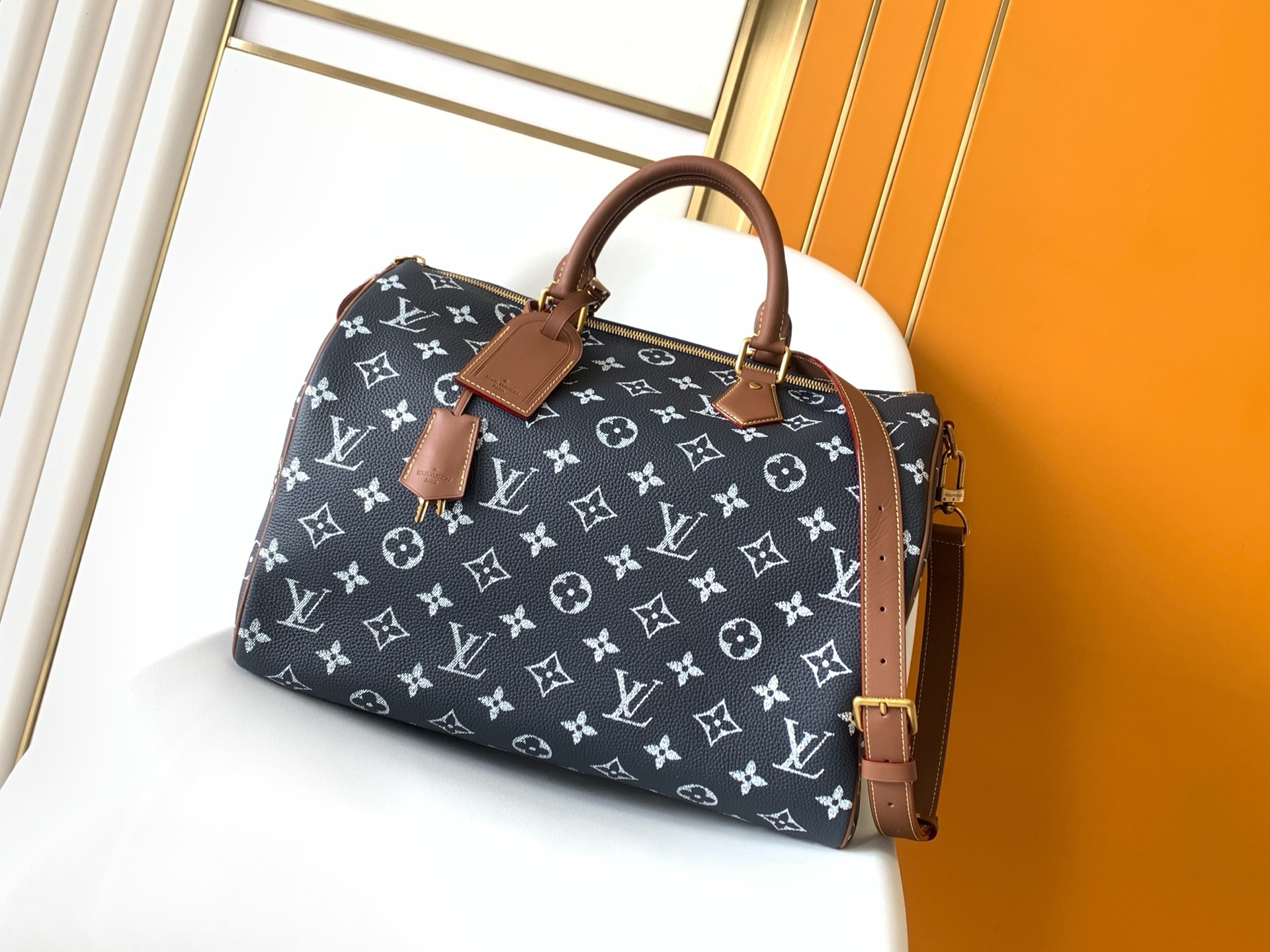 Louis Vuitton Basic Bag Cow Leather Black M-l-s