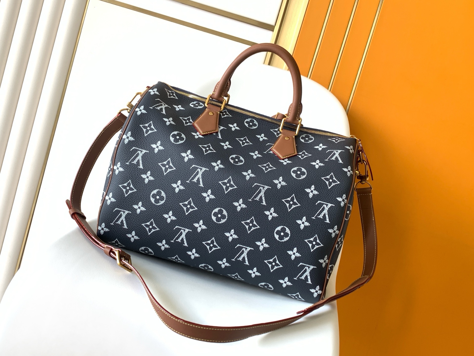 Louis Vuitton Basic Bag Cow Leather Black M-l-s