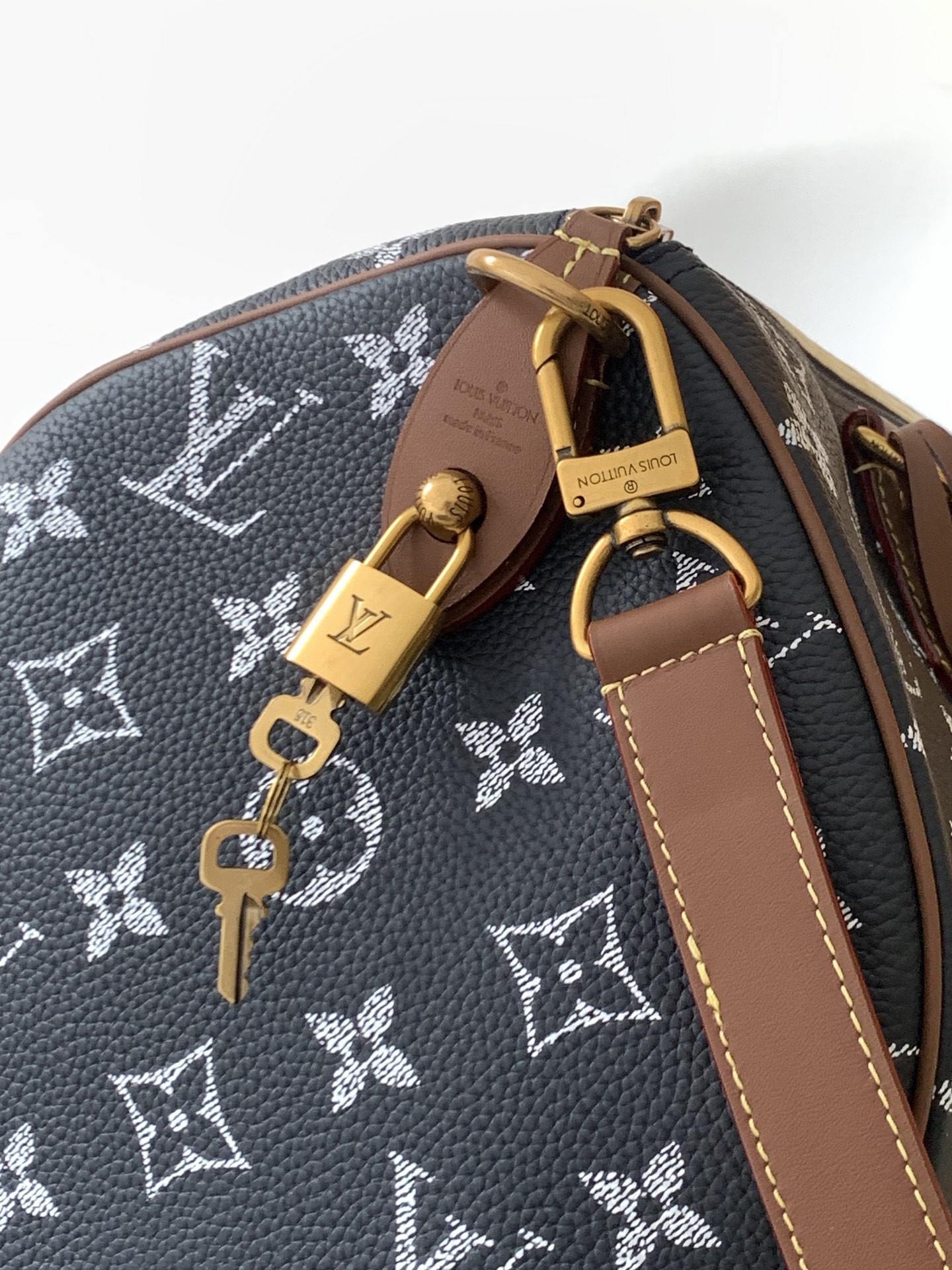 Louis Vuitton Basic Bag Cow Leather Black M-l-s