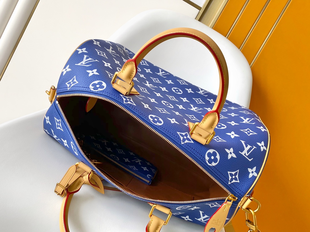 Louis Vuitton Basic Bag Cow Leather Red M-l-s