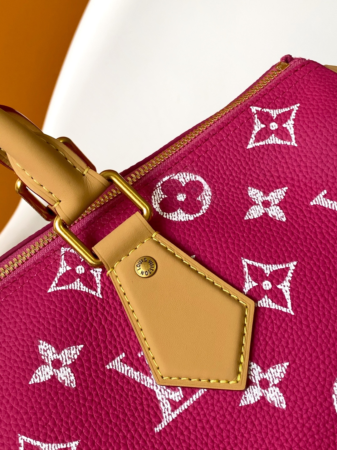 Louis Vuitton Basic Bag Cow Leather Red M-l-s