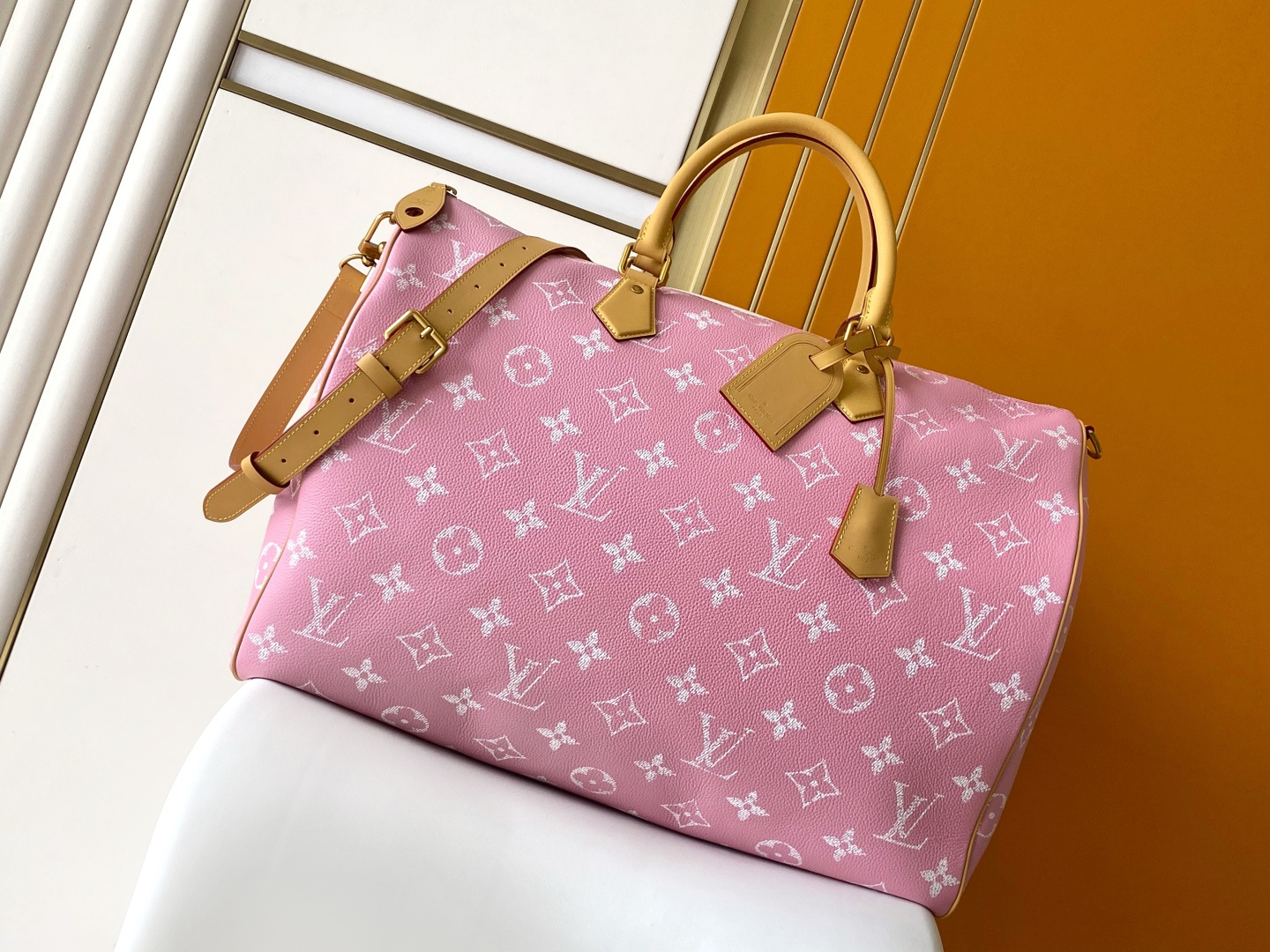 Louis Vuitton Basic Bag Cow Leather Red M-l-s