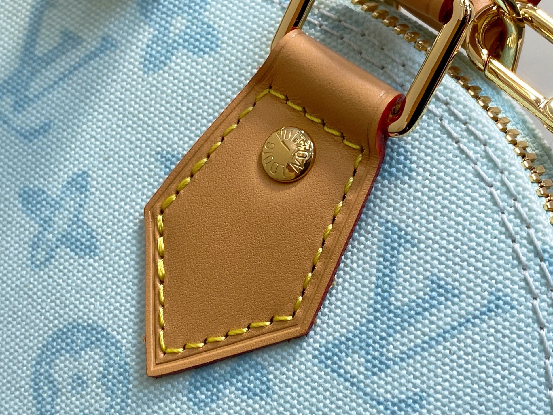 Louis Vuitton Basic Bag Cow Leather Blue M-l-s