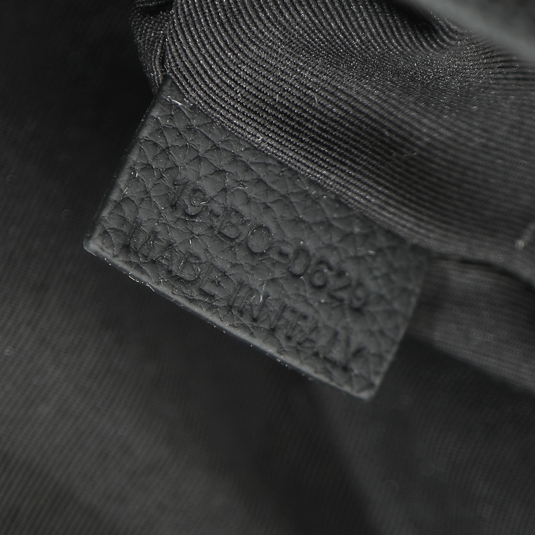 Dior Briefcase Cow Leather Black Foldable L-s-180l