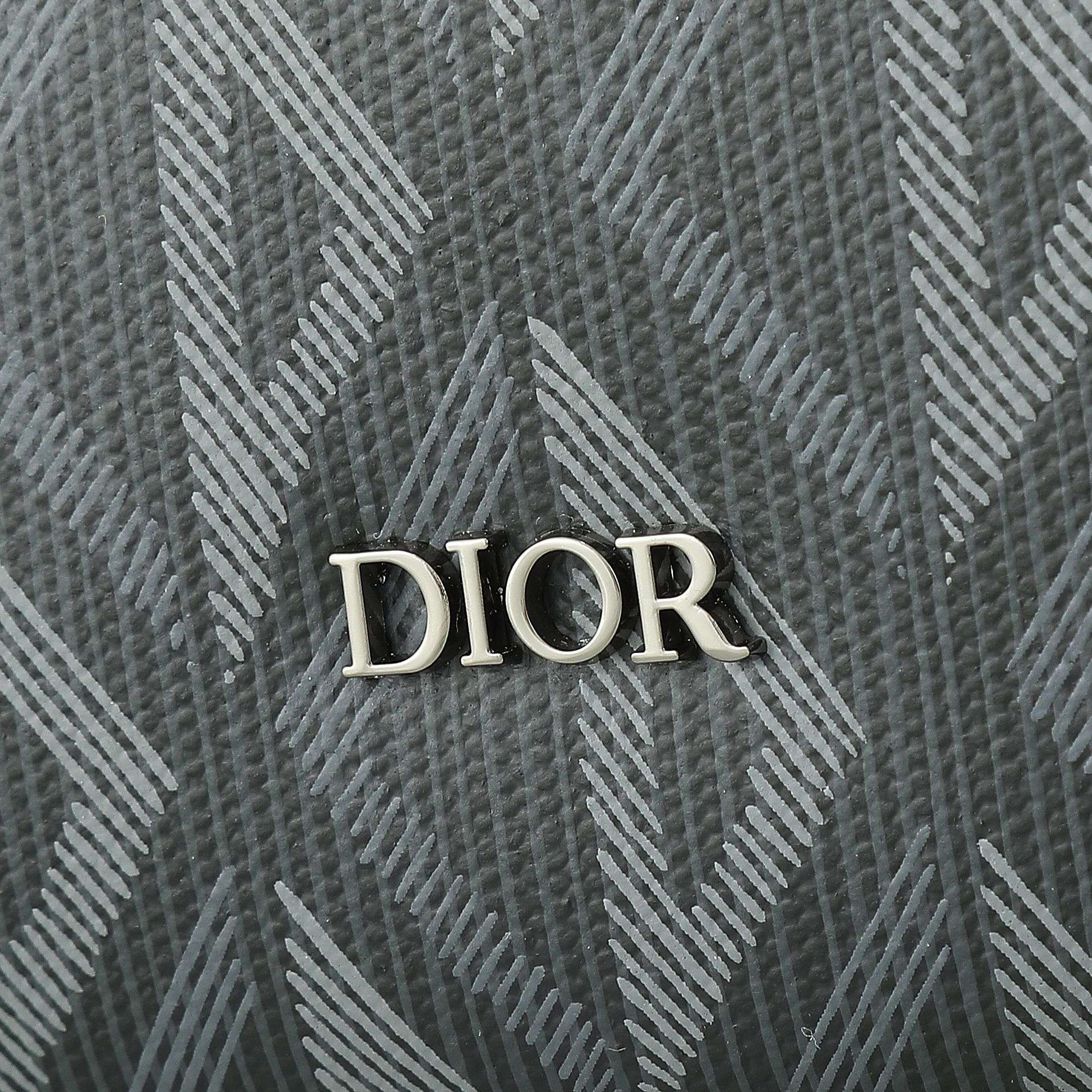 Dior Briefcase Cow Leather Black Foldable M-s