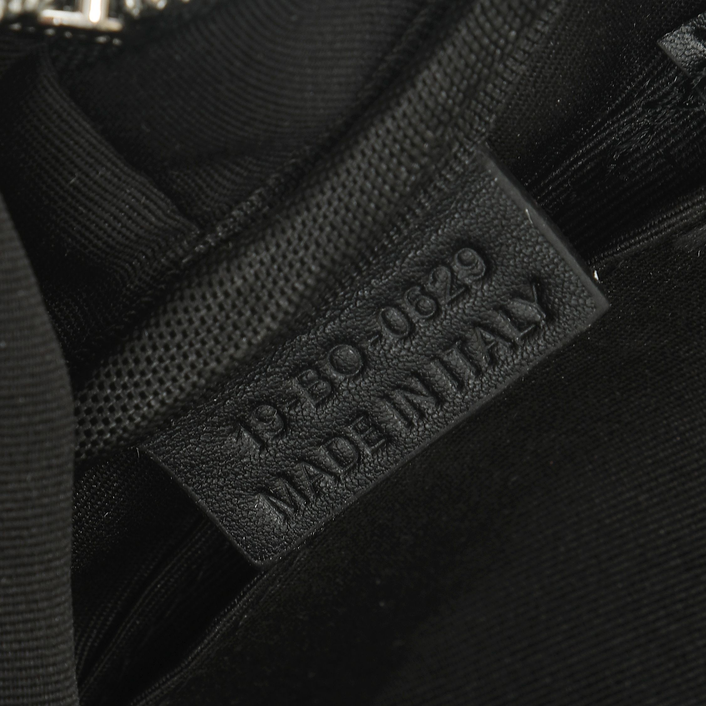 Dior Briefcase Cow Leather Black Foldable M-s