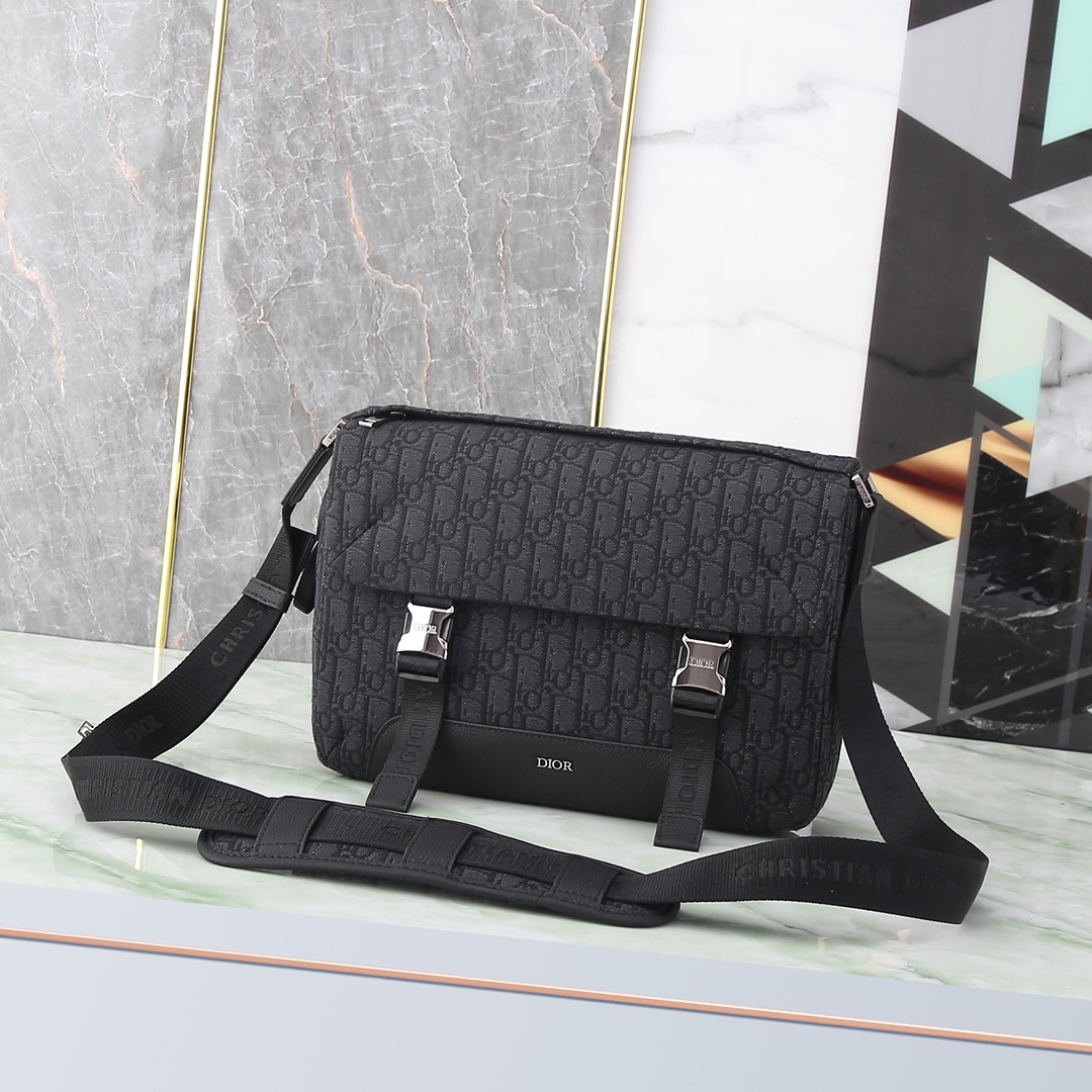 Dior Messenger Bag Nylon Black M-l-s
