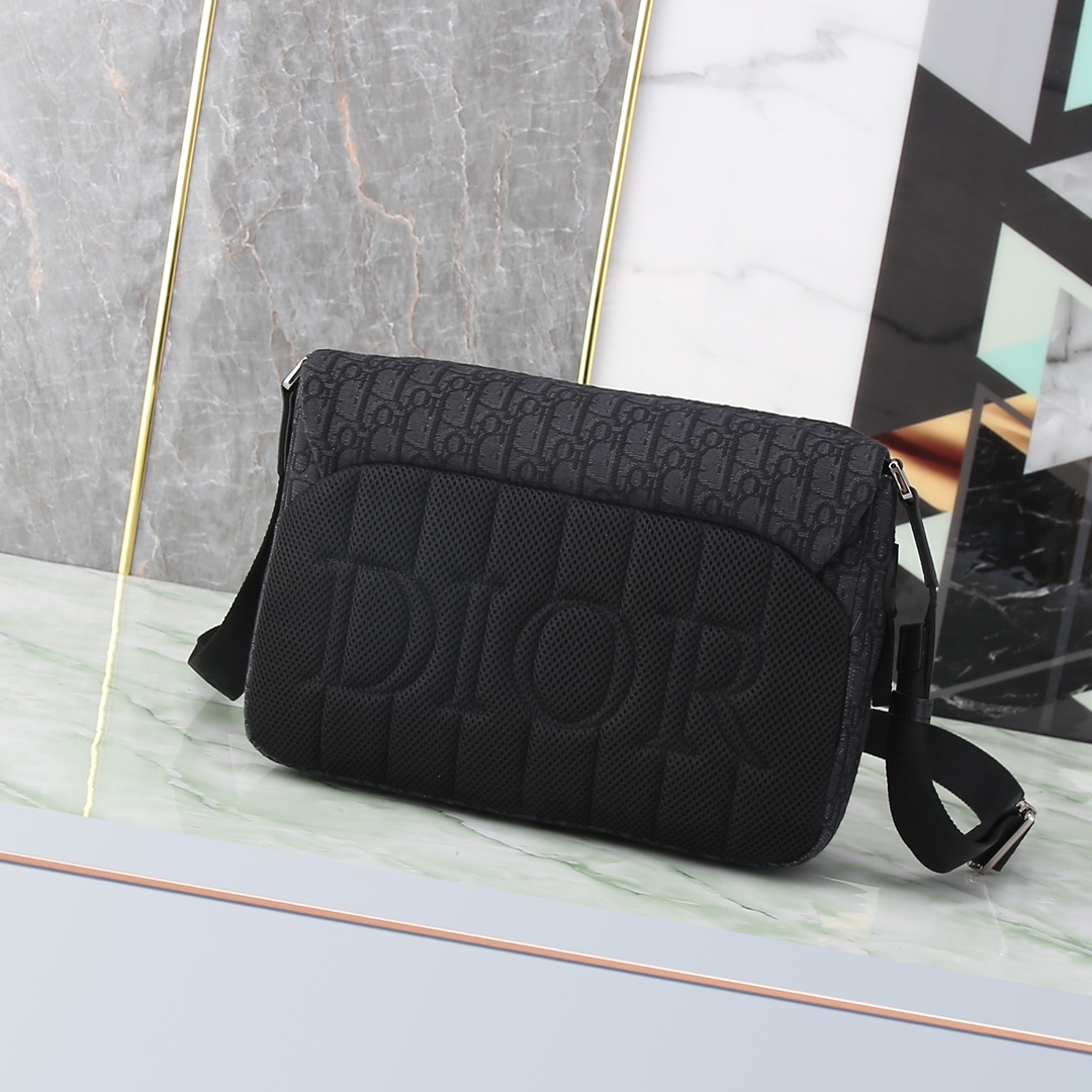 Dior Messenger Bag Nylon Black M-l-s