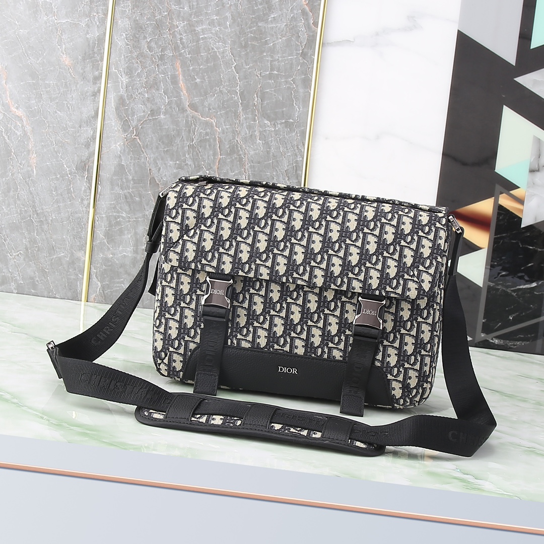 Dior Messenger Bag Nylon Black M-l-s