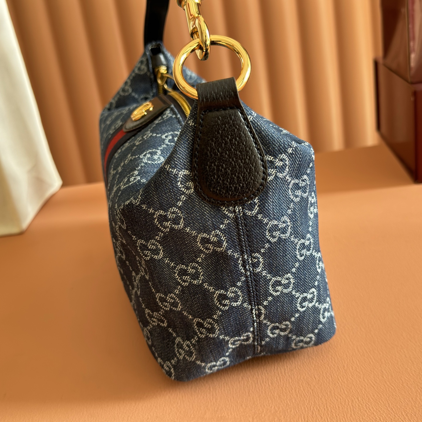 Gucci Tote Bag Canvas Brown Foldable