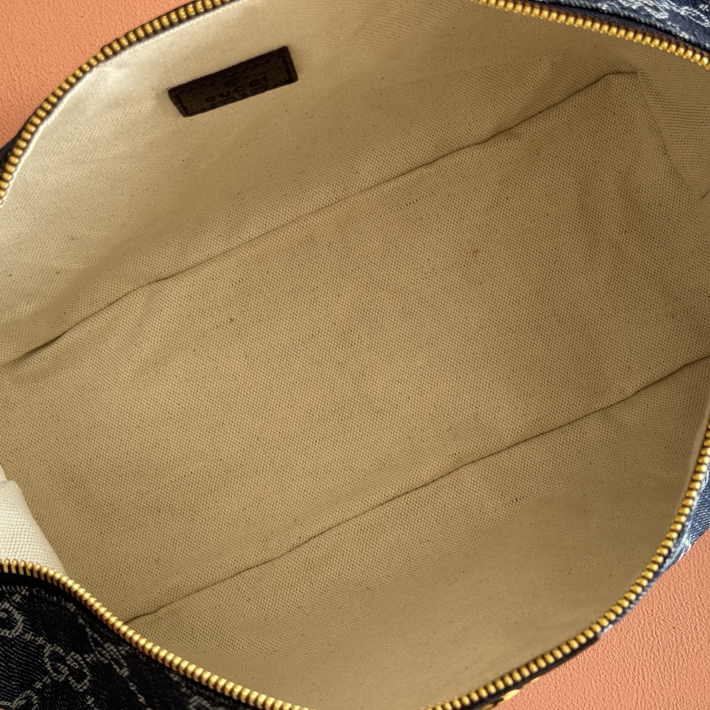 Gucci Tote Bag Canvas Brown Foldable