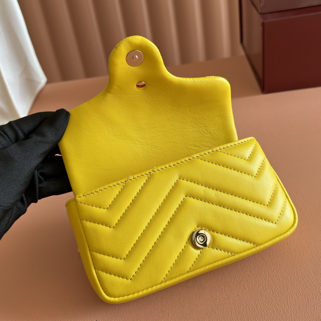 Gucci Basic Bag Sheepskin Black M-l-s