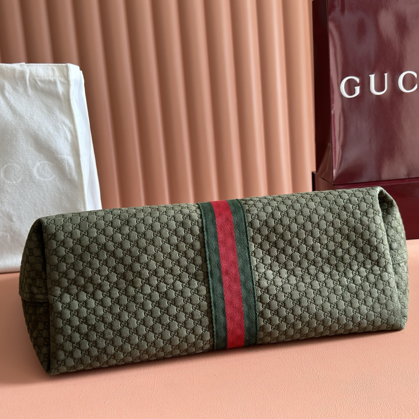 Gucci Tote Bag Canvas Brown Large Capacity L