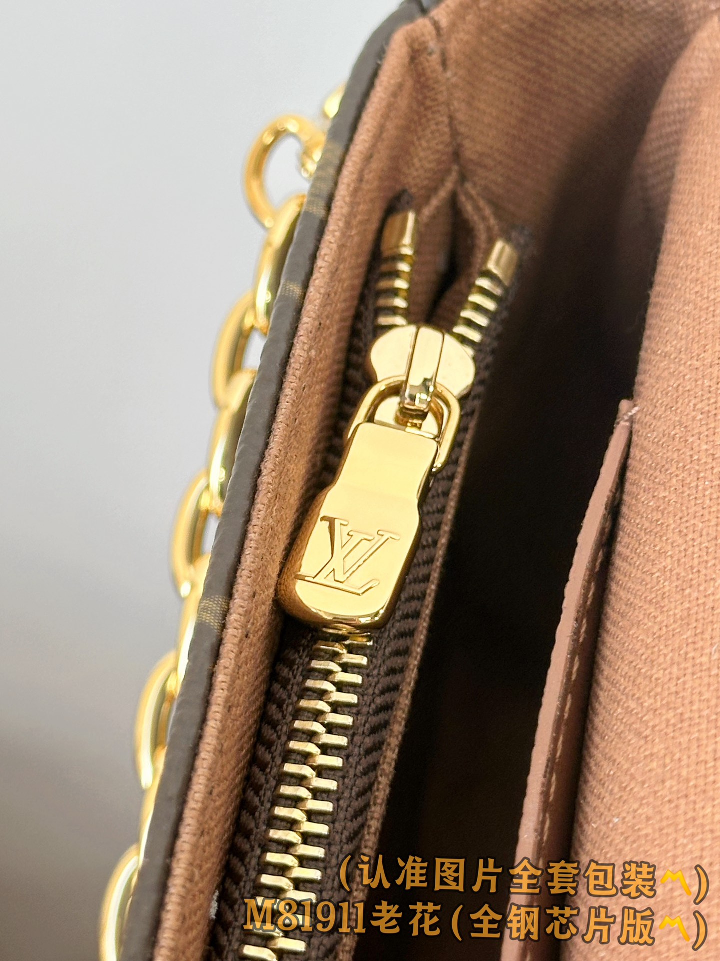 Louis Vuitton Basic Bag Canvas Gold M-l-s