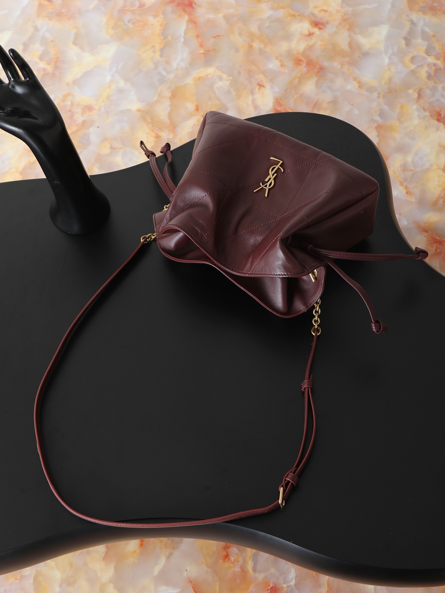 Ysl Tote Bag Sheepskin Red 11cm-m-l-s