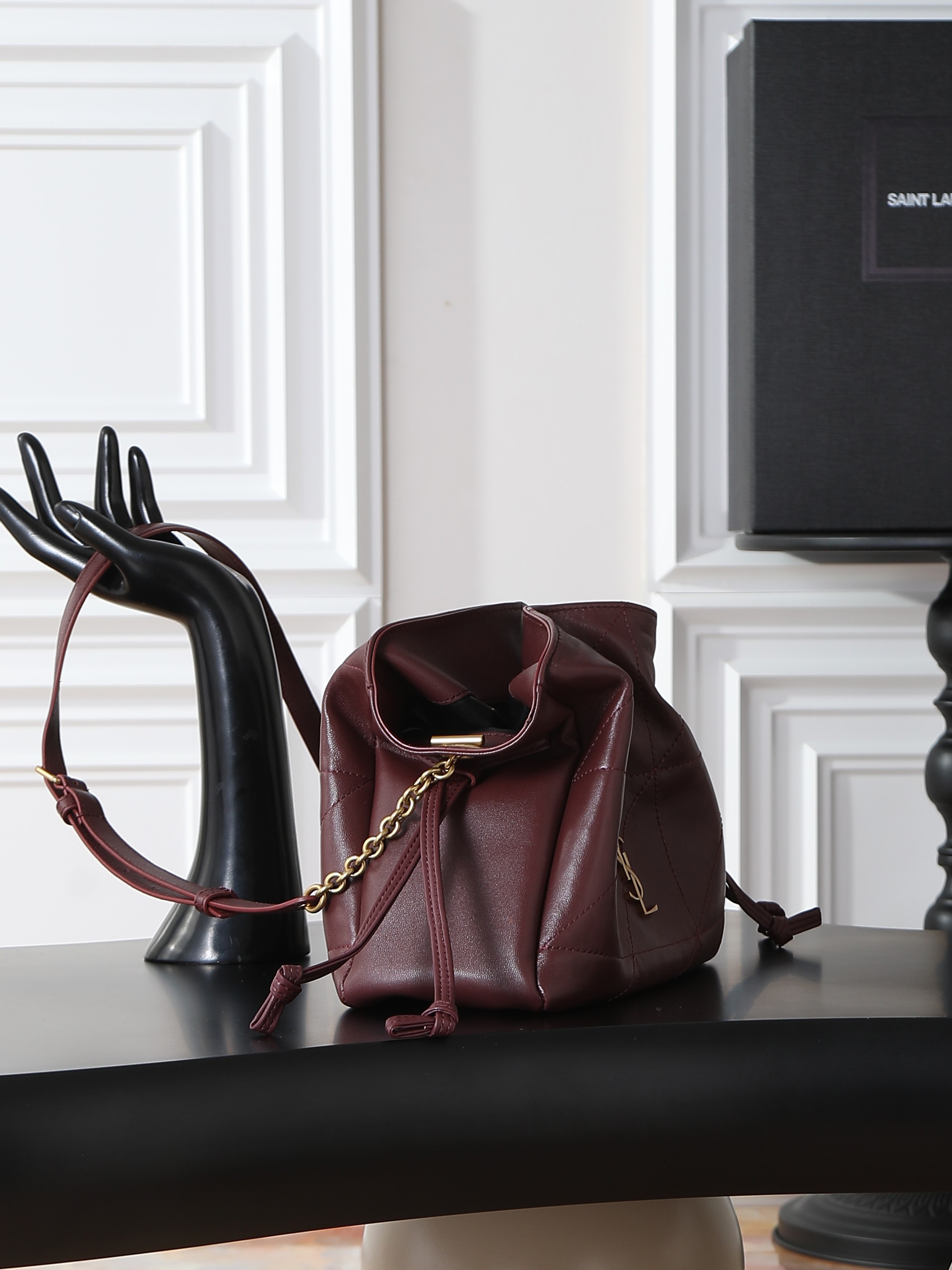 Ysl Tote Bag Sheepskin Red 11cm-m-l-s