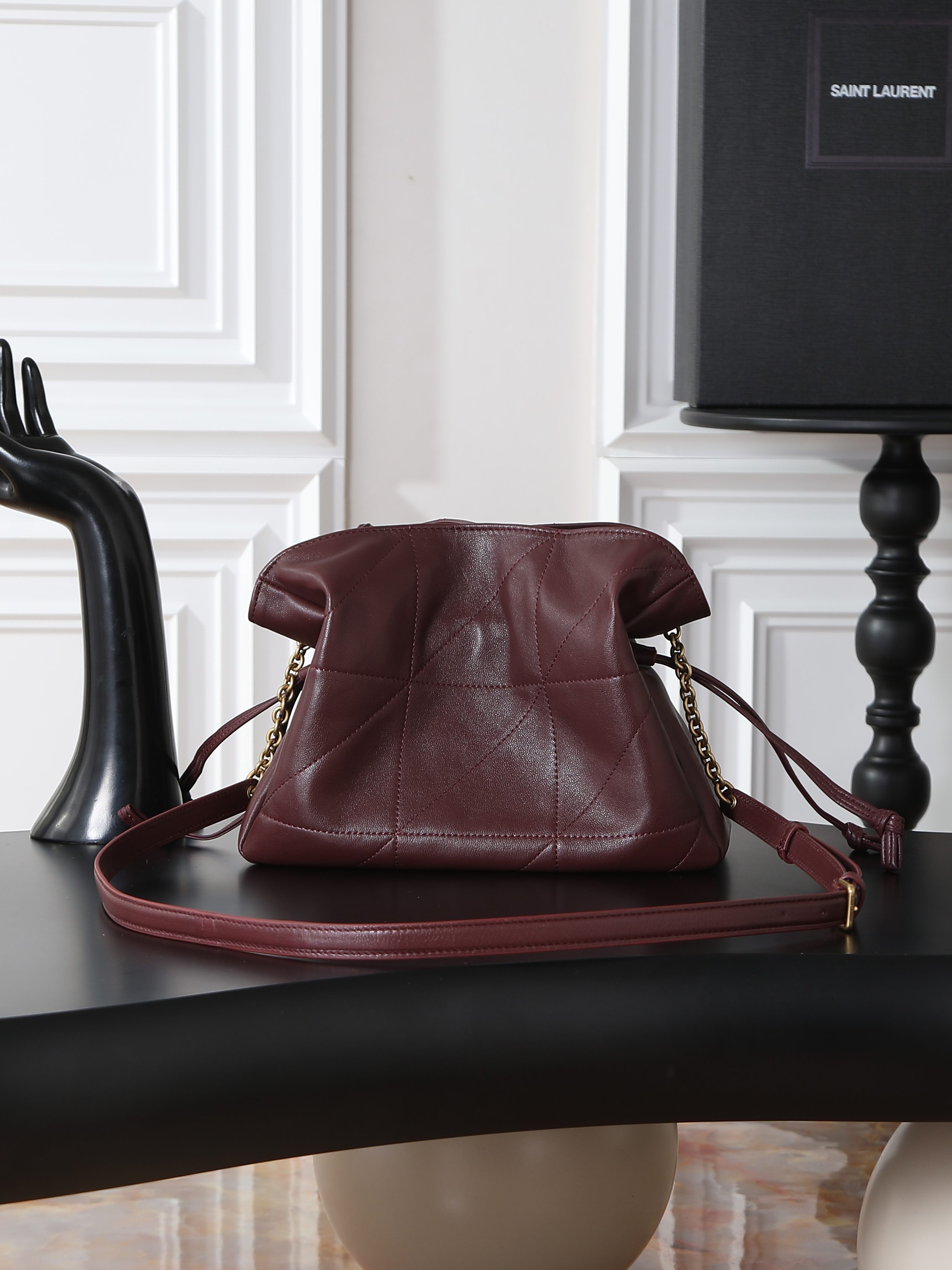 Ysl Tote Bag Sheepskin Red 11cm-m-l-s