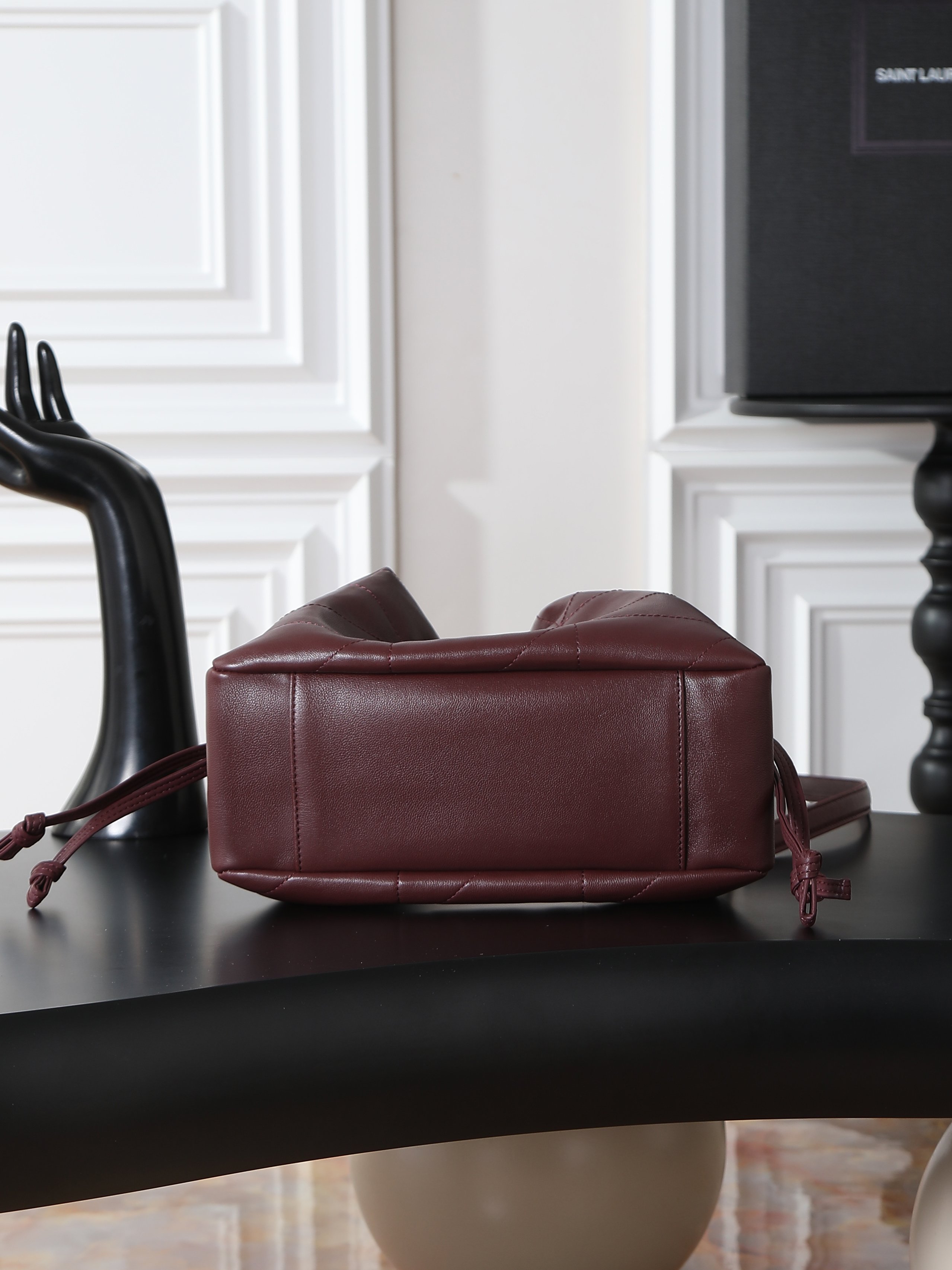 Ysl Tote Bag Sheepskin Red 11cm-m-l-s