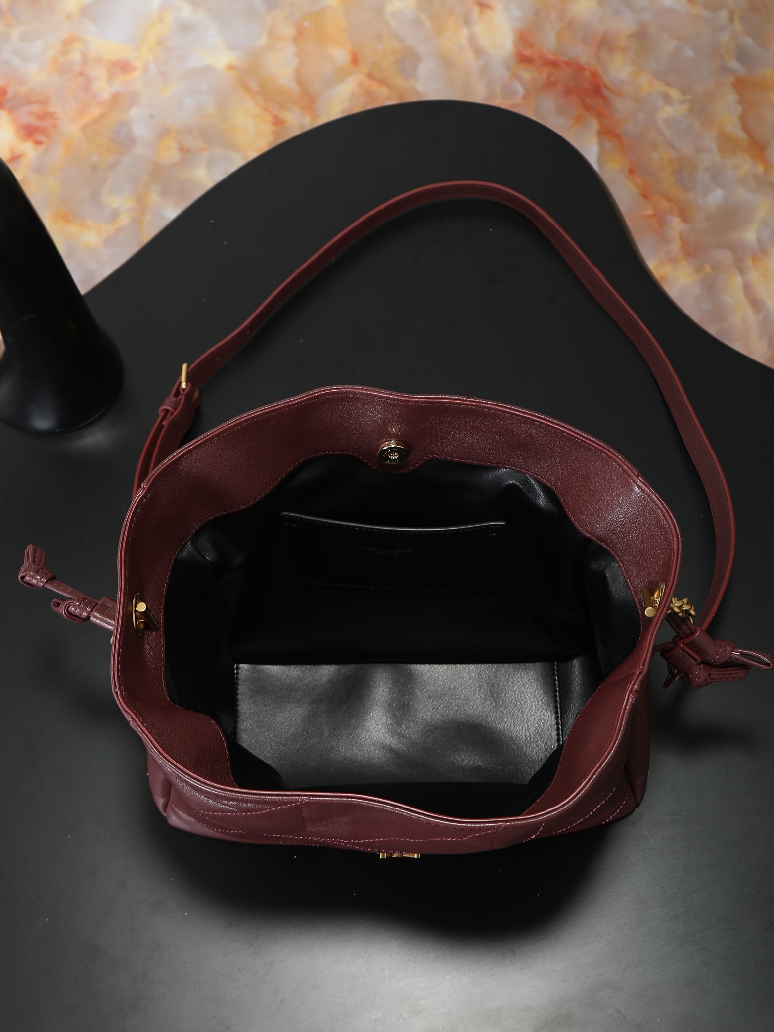 Ysl Tote Bag Sheepskin Red 11cm-m-l-s