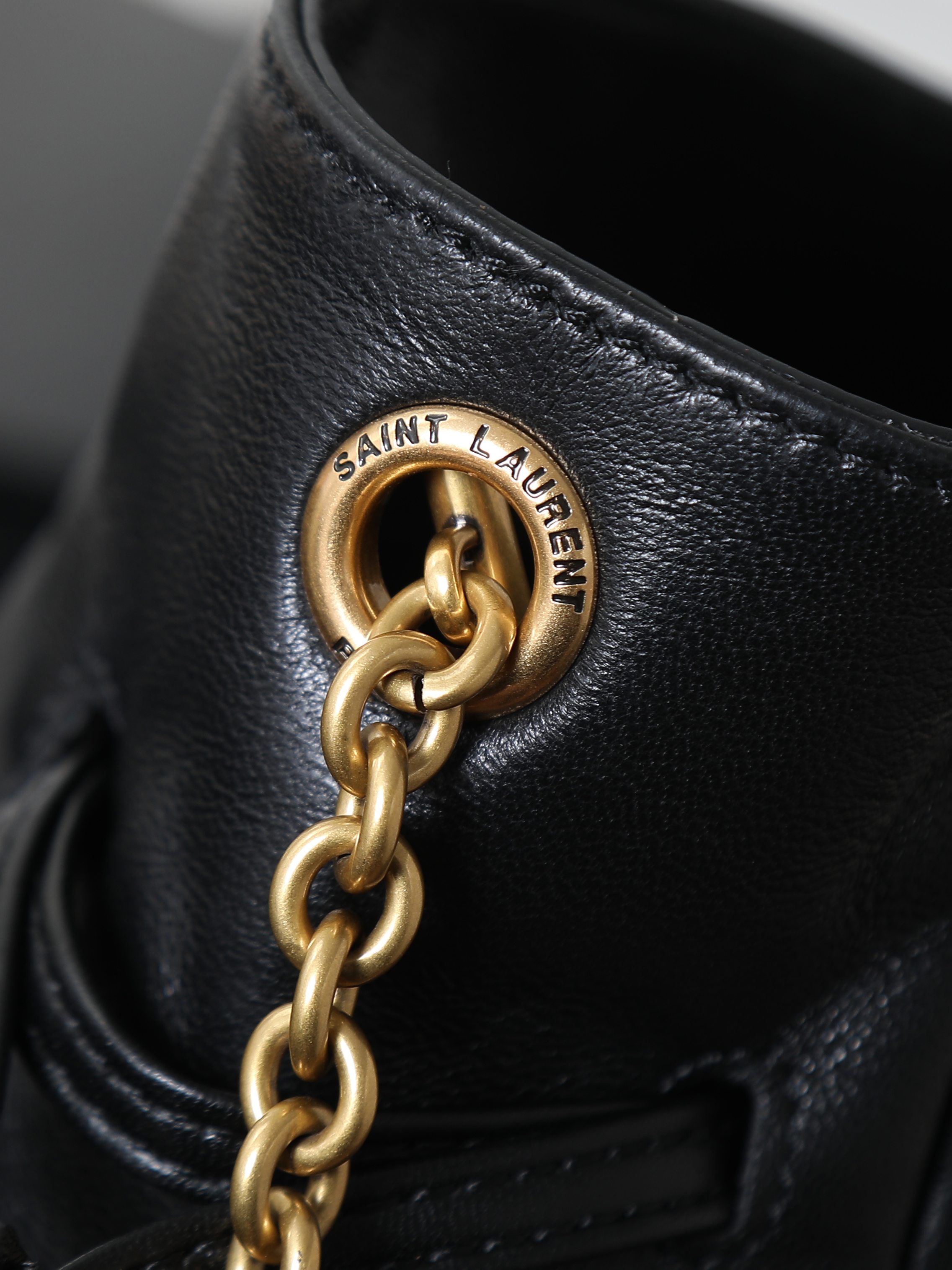 Ysl Tote Bag Sheepskin Black 11cm-m-l-s