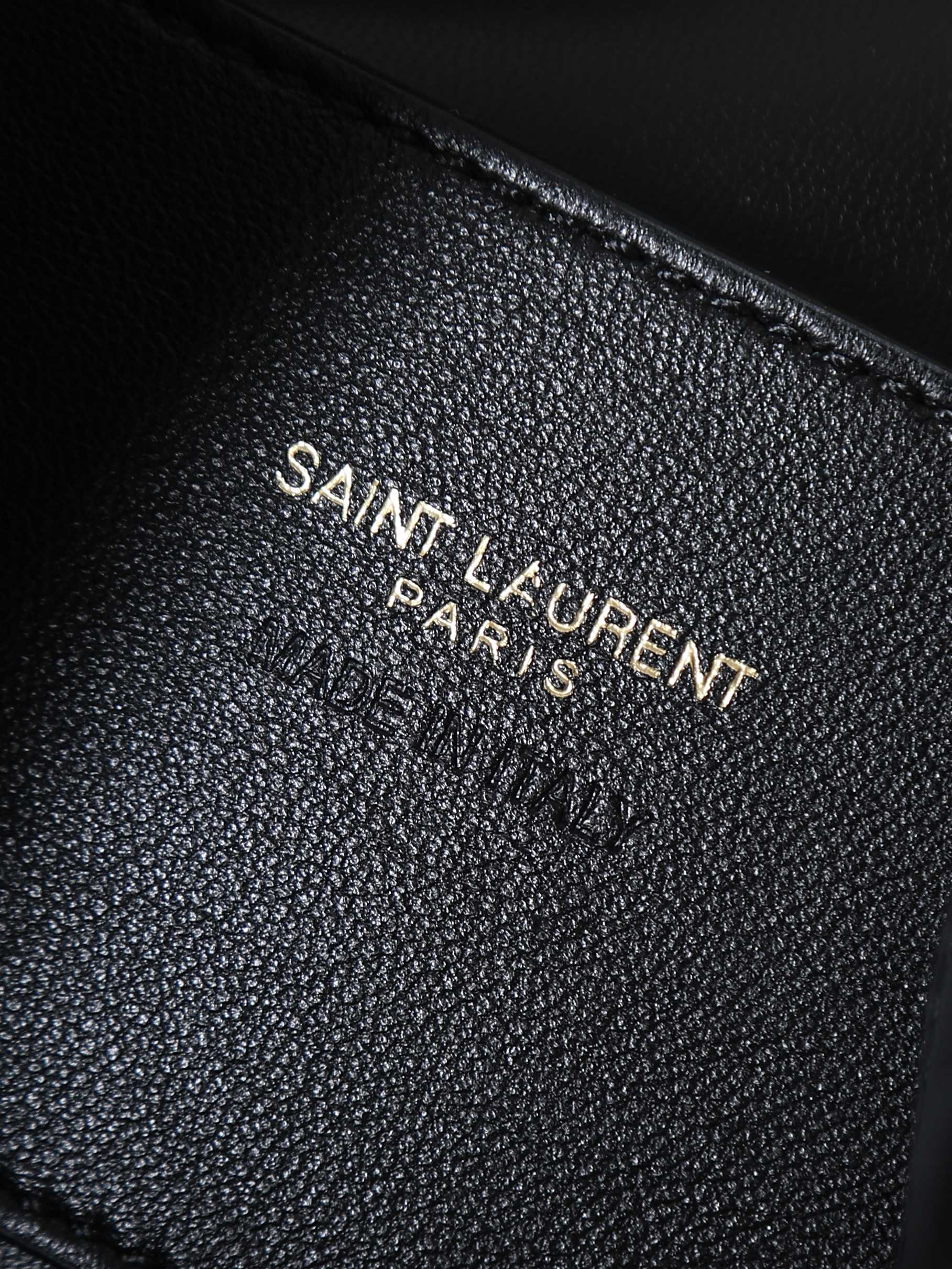 Ysl Tote Bag Sheepskin Black 11cm-m-l-s