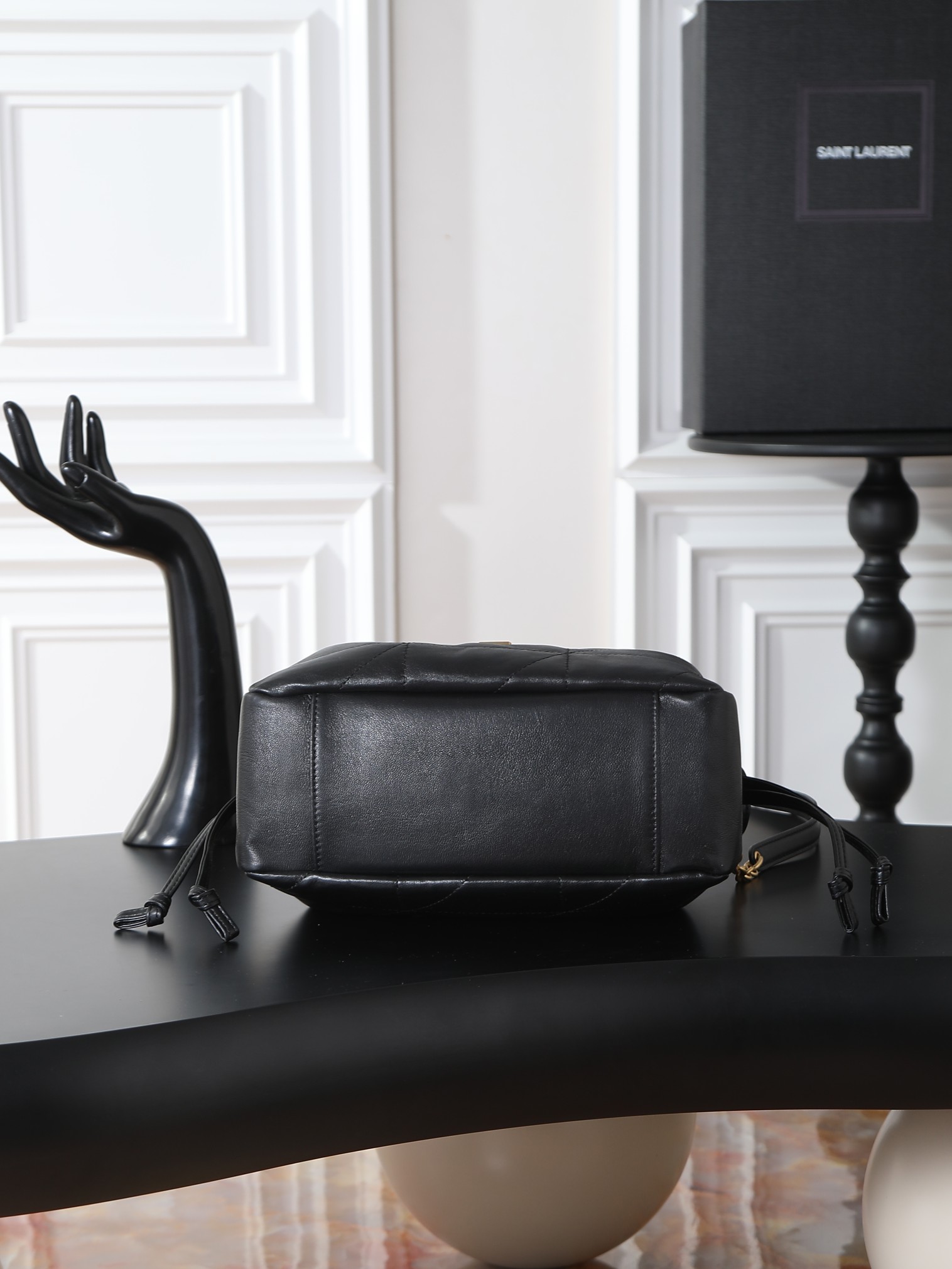 Ysl Tote Bag Sheepskin Black 11cm-m-l-s