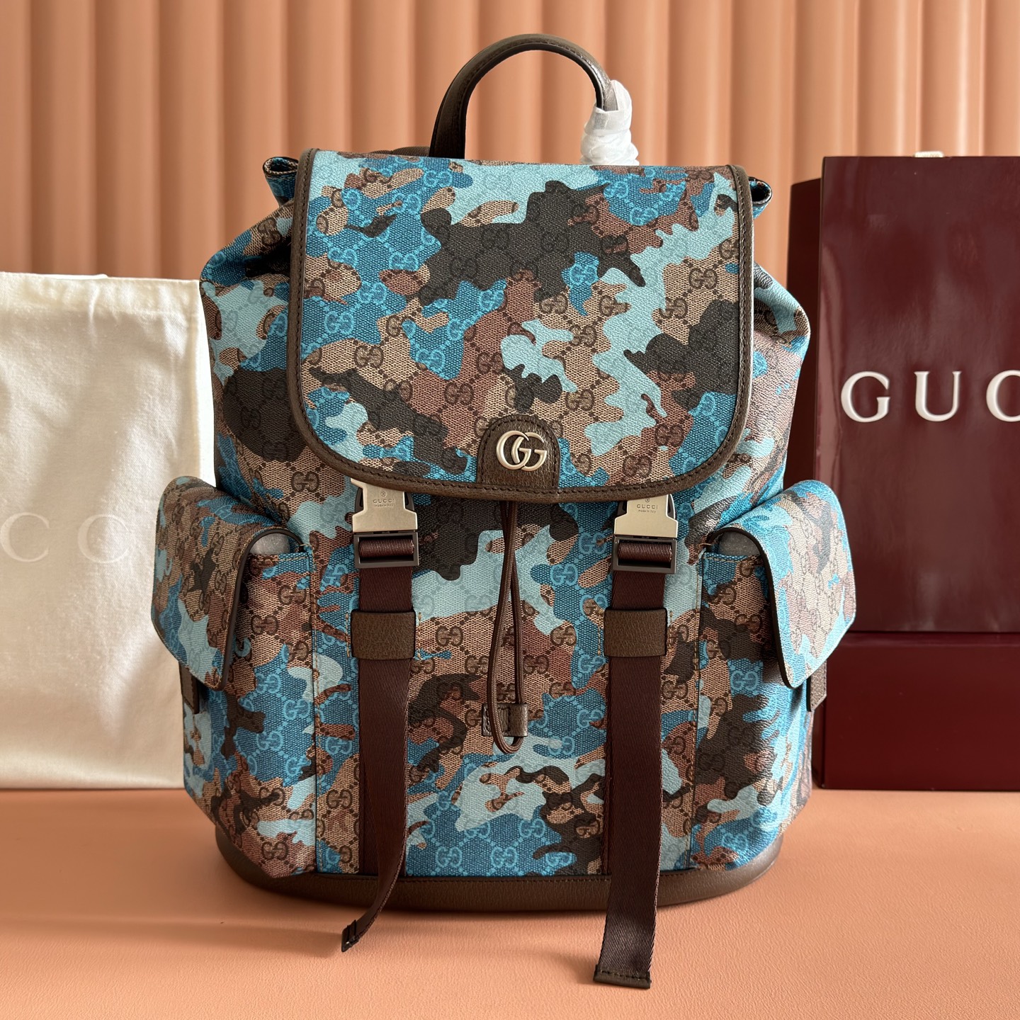 Gucci Backpack Canvas Brown