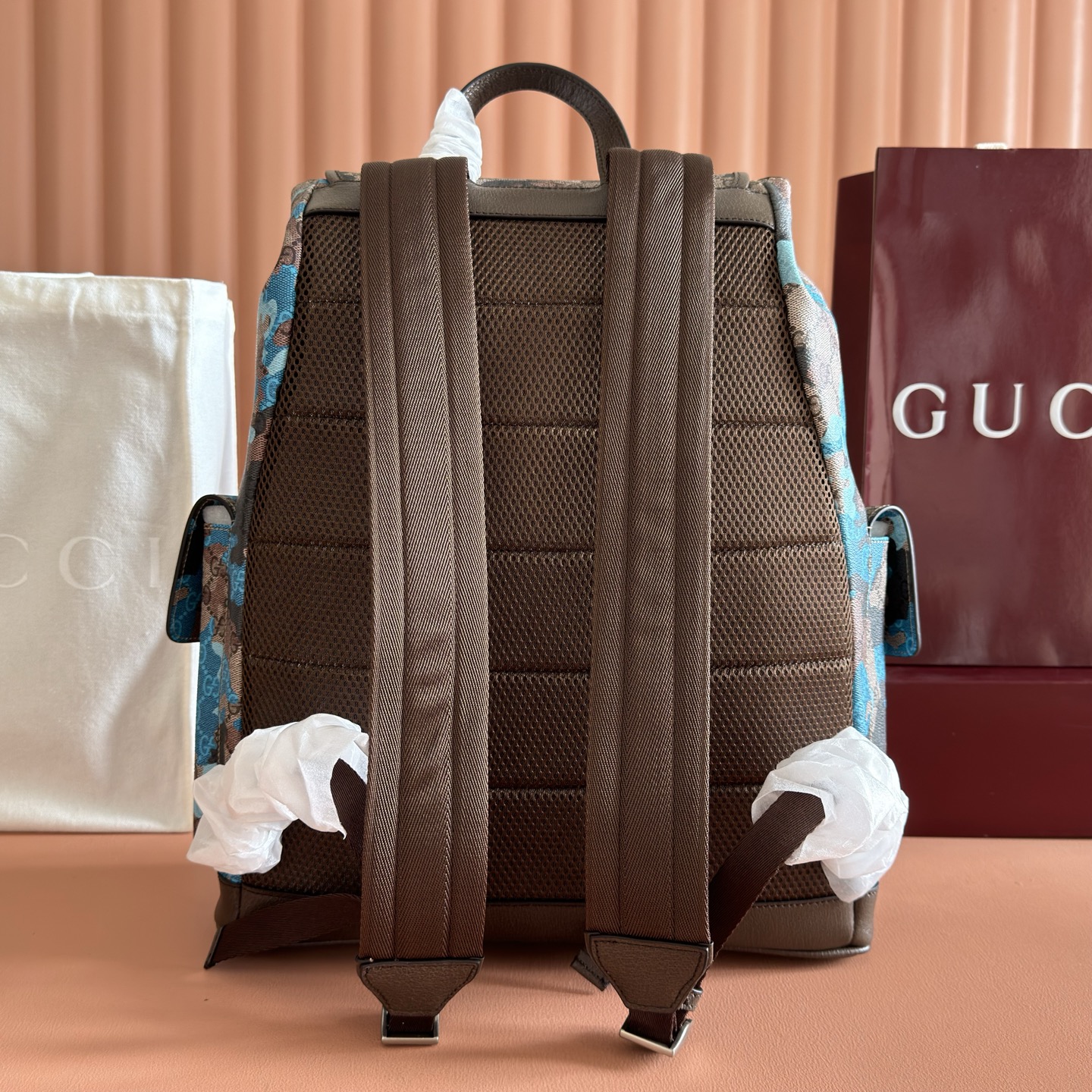 Gucci Backpack Canvas Brown