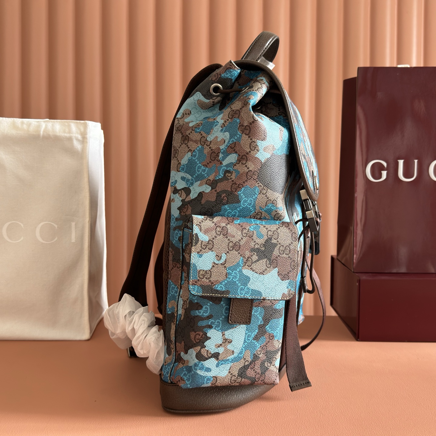 Gucci Backpack Canvas Brown