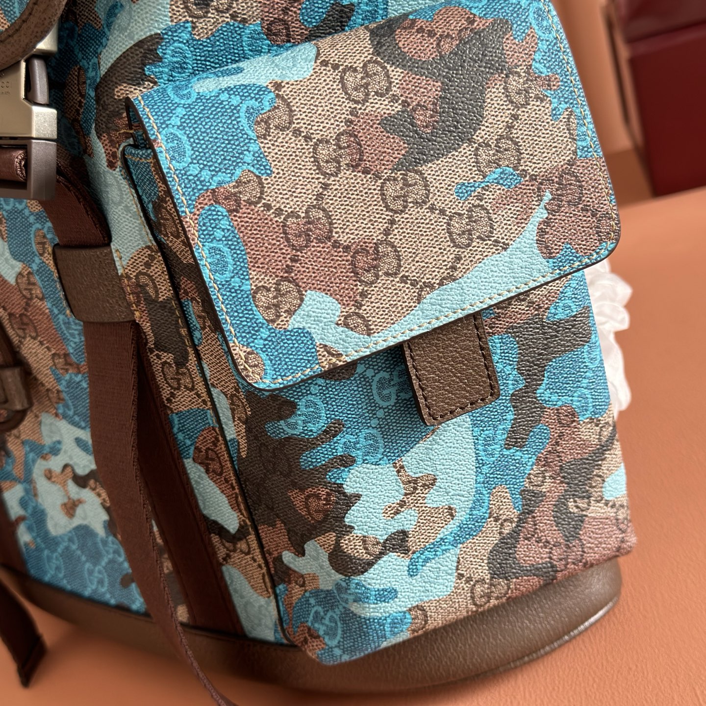 Gucci Backpack Canvas Brown