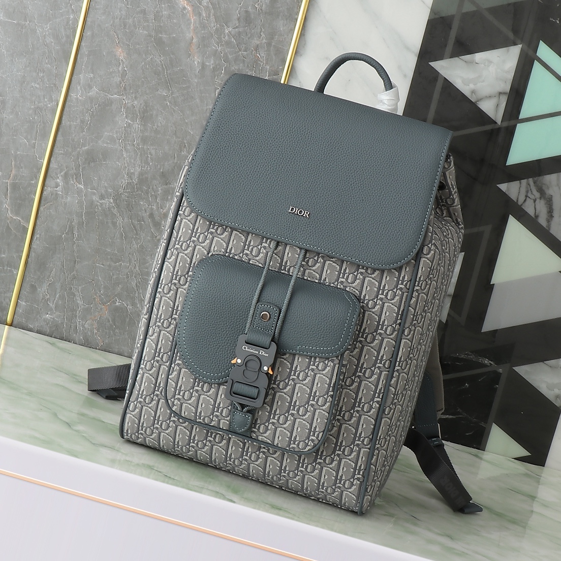 Dior Shoulder Bag Cow Leather Gray L-s