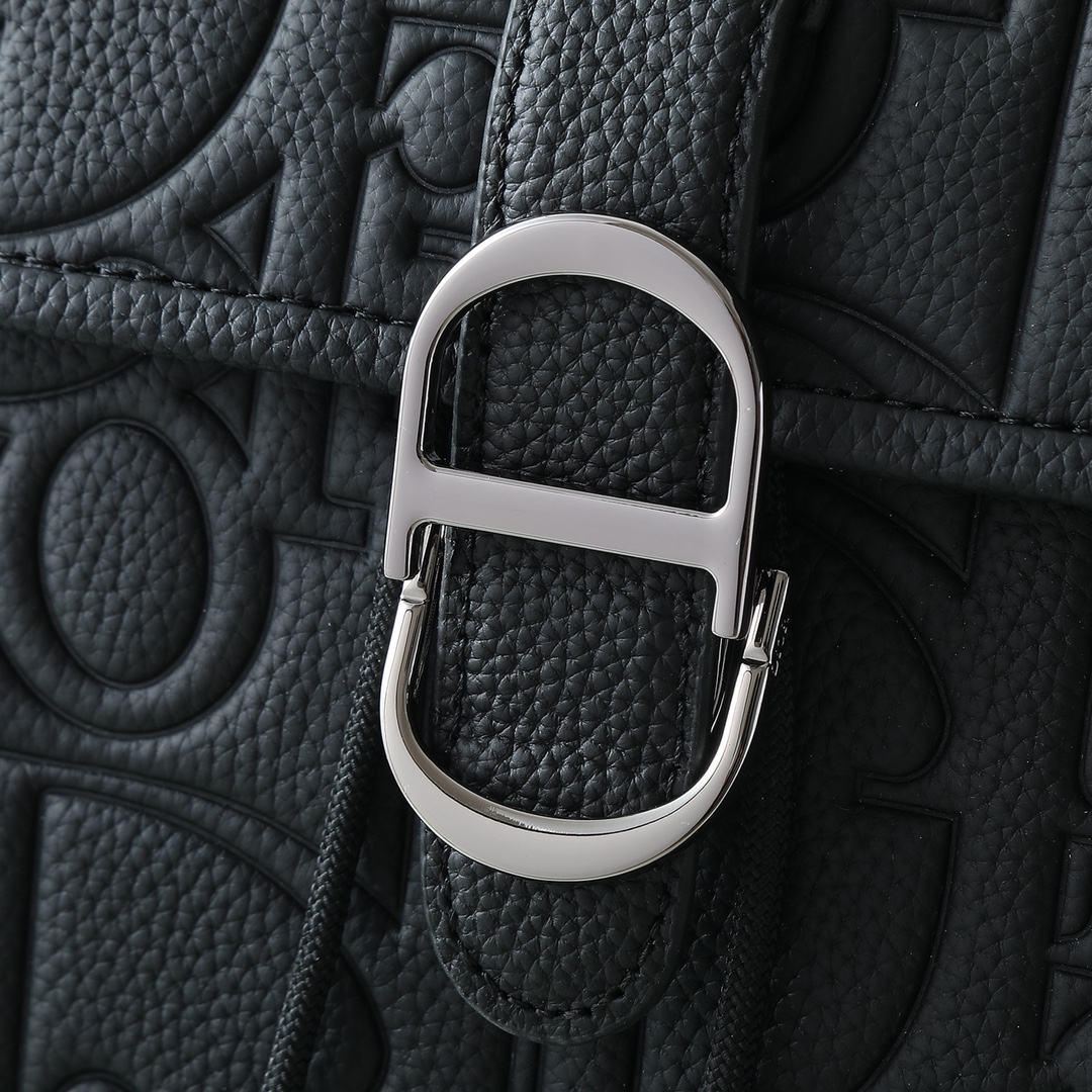 Dior Shoulder Bag Cow Leather Black L-s-231l