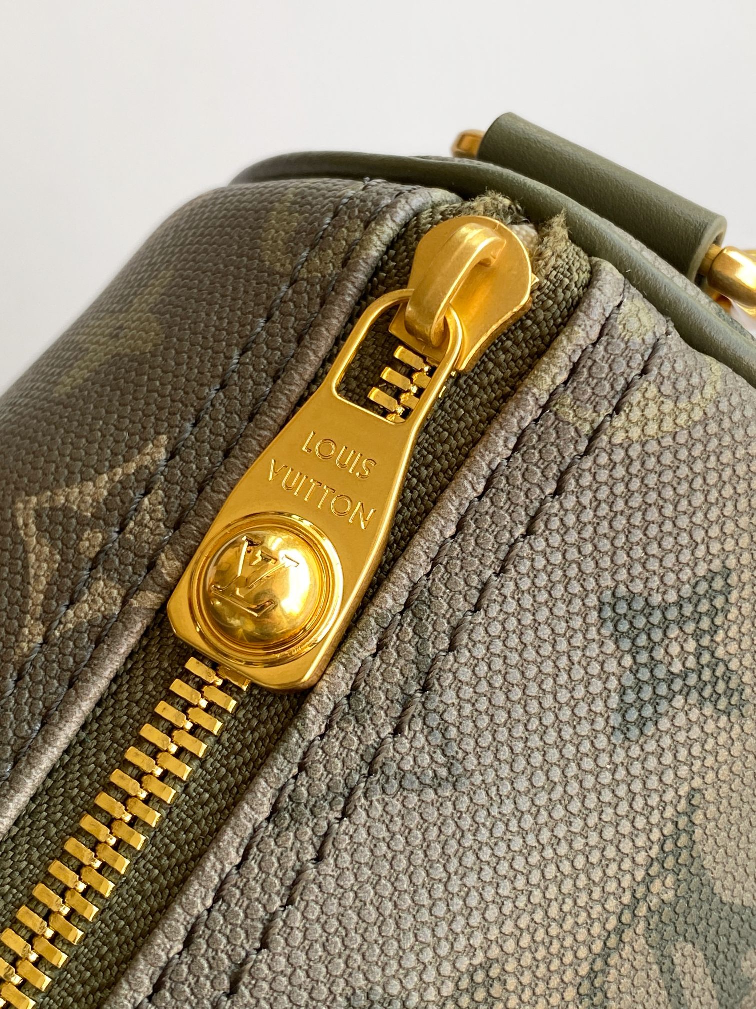 Louis Vuitton Basic Bag Cow Leather Green M-l-s