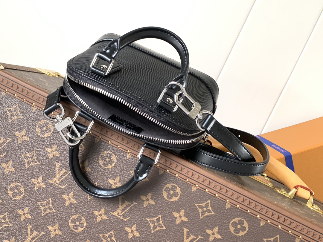Louis Vuitton Basic Bag Cow Leather Black M-l-s