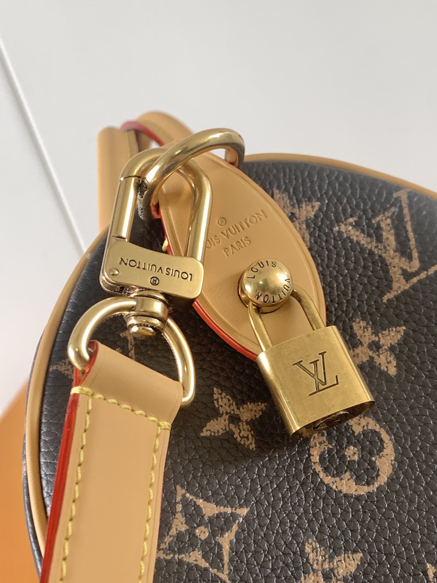 Louis Vuitton Basic Bag Cow Leather Red M-l-s