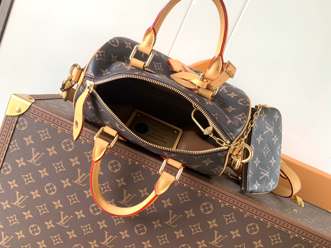 Louis Vuitton Basic Bag Cow Leather Red M-l-s